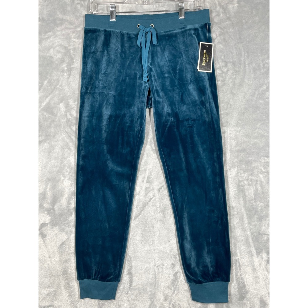 Juicy Couture Black Label Velour Zuma Pant Eloquent Petrol Blue Medium NWT